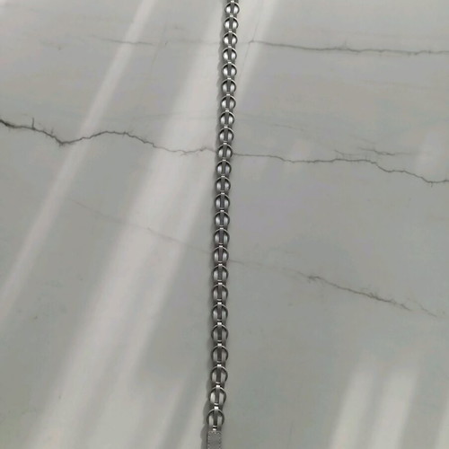 Silver leather belt new 105 cm with impressive design