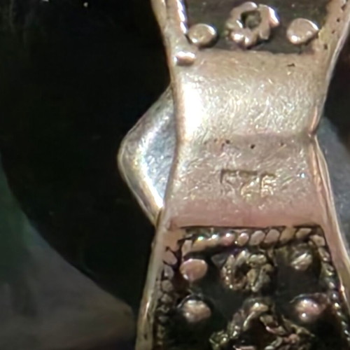 Vintage women's silver ring used, 925 sterling, 10g
