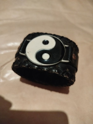 Ying Yang leather bracelet used