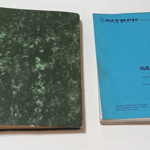 Olympic Airways training folders used, Boeing 737 & 747 aircraft