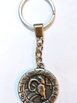 Aries zodiac keychain new