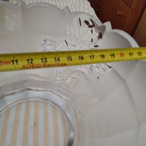 Vintage crystal large fruit bowl new