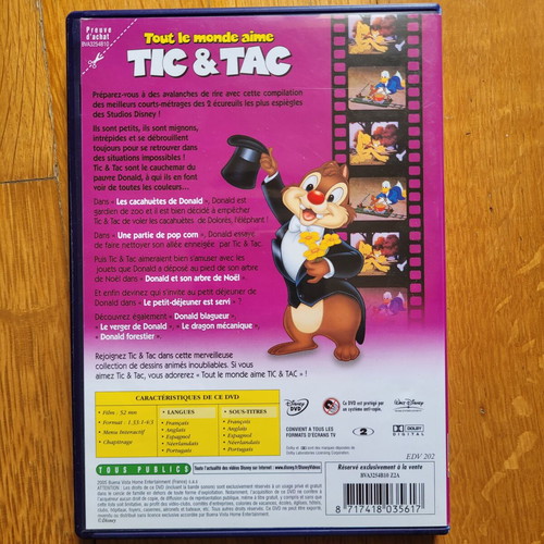 Children's DVD Tout le monde aime Tic & Tac like new