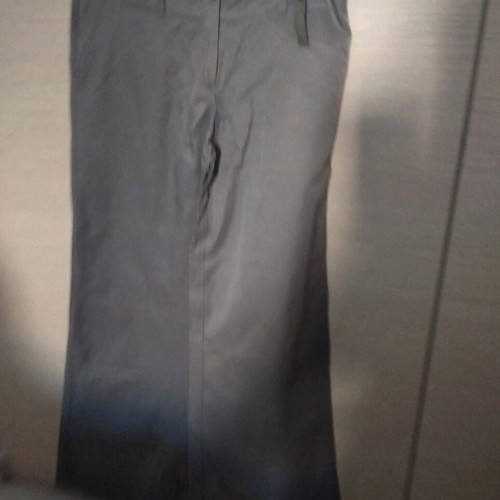 Shiny bell-bottom pants new, size Large, green and gold