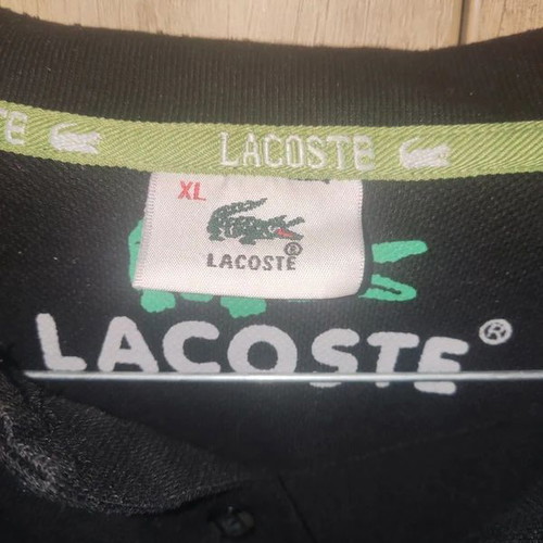 Lacoste polo shirt, black, XL size