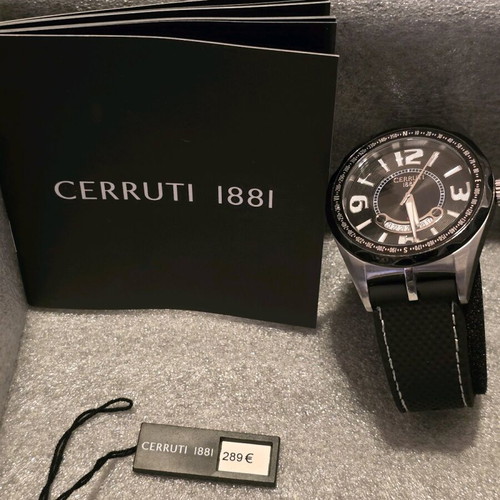 Cerruti 1881 watch like new, black, unisex