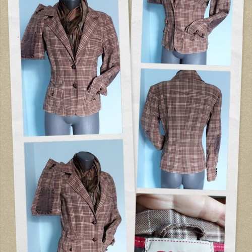 Only women's denim jacket like new, plaid, sizes S/M