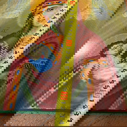 Παναγία ζωγραφιστή εικόνα σε ξύλο μεταχειρισμένη