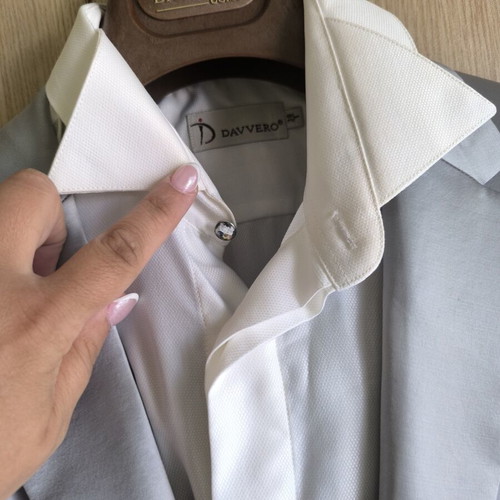 Groomsuit silver like new, includes accessories, size L