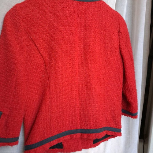 Denny Rose red jacket like new, short with 3/4 sleeve