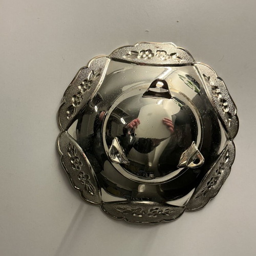 Silver-plated bowl for candies or chocolates used