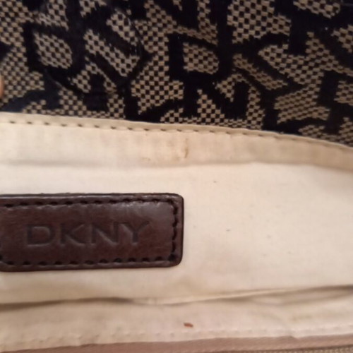 DKNY crossbody bag, beige and brown
