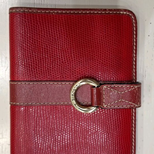 Lancel women's wallet used, red, 15x12 cm