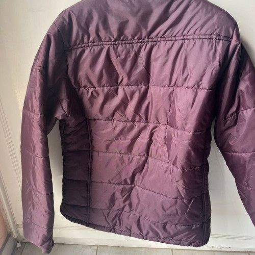 Women's jacket size L like new, eggplant to burgundy color