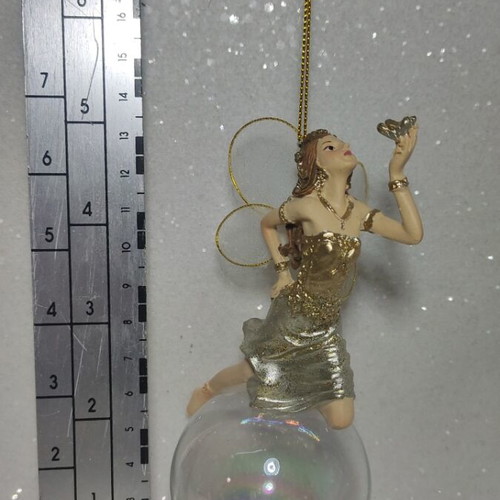 Fairy in glass globe ornament