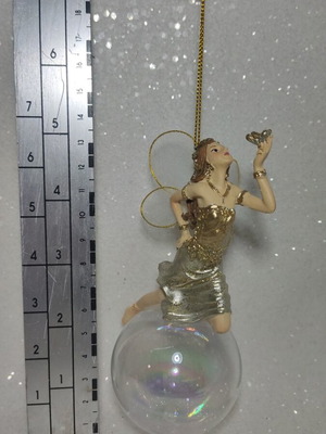 Fairy in glass globe ornament