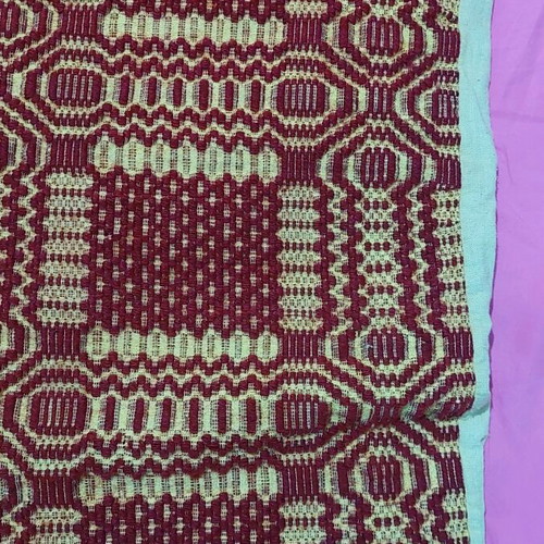 Woven wool pillow in traditional design like new, 57x47cm