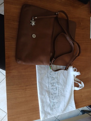 Carpisa leather shoulder bag new, brown