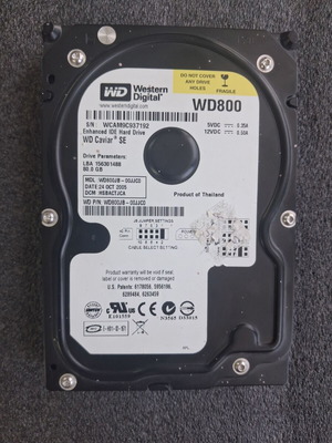 Western Digital WD Caviar SE 80GB IDE/PATA 3.5" HDD WD800JB σαν καινούργιο