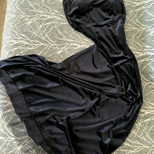 Long velvet dress new, black, size M