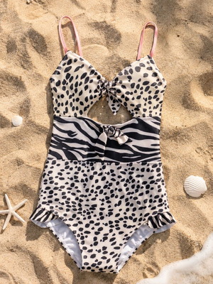 Energiers Ολόσωμο Μαγιό Animal Print για Κορίτσι 14 Ετών Καινούργιο