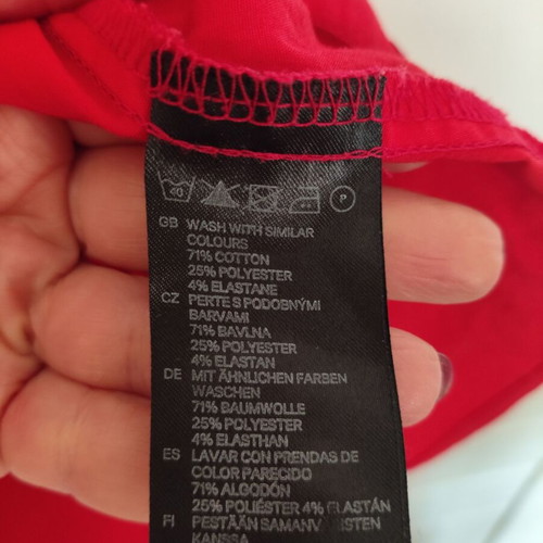 H&M Red Shirt Used, Spring/Fall, Size M