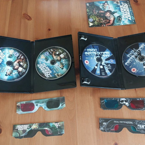 3D DVD movies two titles like new with glasses