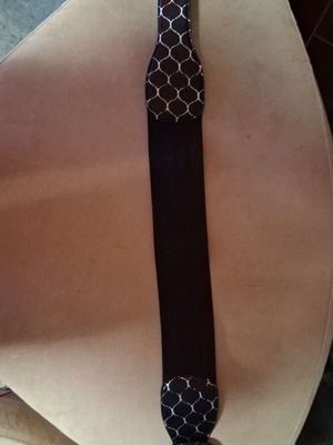 Wide belt 83cm like new, black with silver elastic