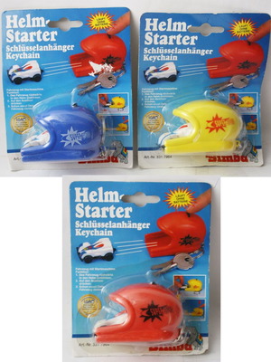 Vintage Helm Starter Simba Toys keychain set of 3, new