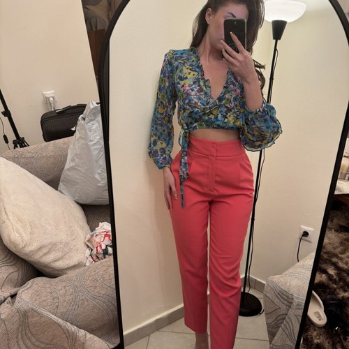 Zara fuchsia pants XS like new