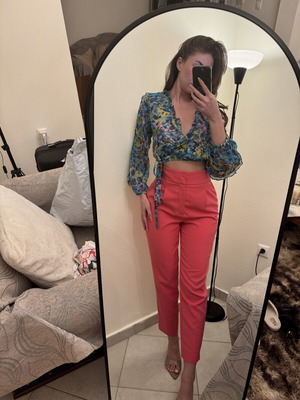 Zara fuchsia pants XS like new