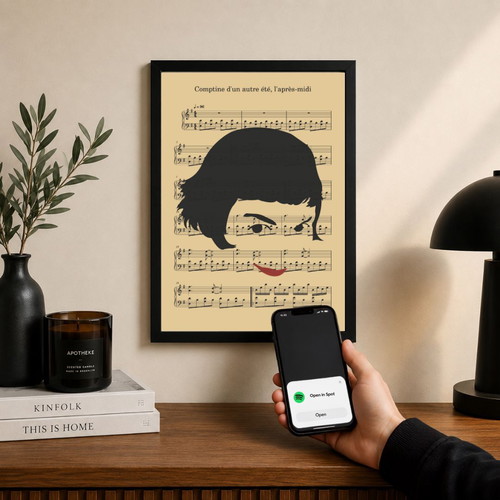 Amélie A4 Poster with NFC Spotify Tag and Frame