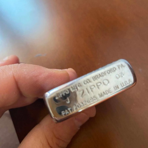 Metal Windproof Lighter Brushed Chrome with Engraving