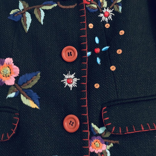 Zara Basic Embellished Linen Blend Jacket size M like new
