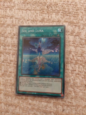 Yu-Gi-Oh Sol and Luna secret rare like new