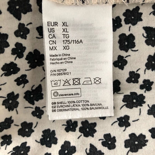 H&M dress women oversized like new, size XL, black and beige