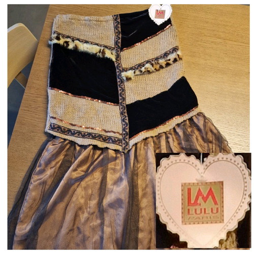 LM LULU vintage skirt new with tags, size T2, beige and brown