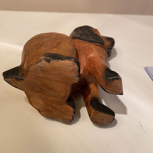 Wooden decorative dog used, cocker spaniel with long ears