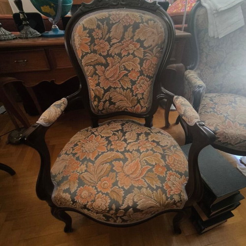 Armchairs like new, set of 4 living room chairs