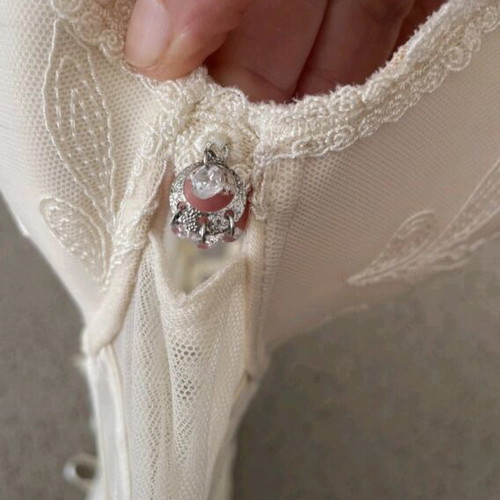 Wedding corset like new, cream with lace and ribbons Luna
