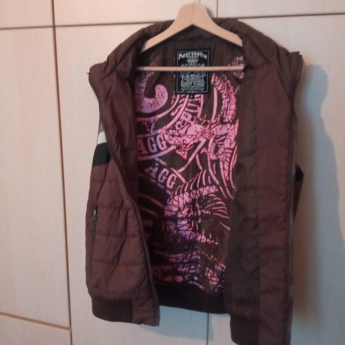 Sleeveless jacket used brown, size Medium