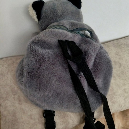 Raccoon fur bag used