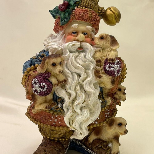 Santa Claus polyresin vintage 1980, height 25 cm, new