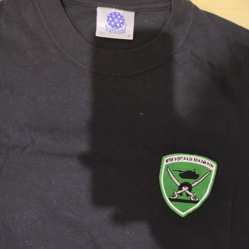 Armored T-shirt like new, medium size, sewn patches