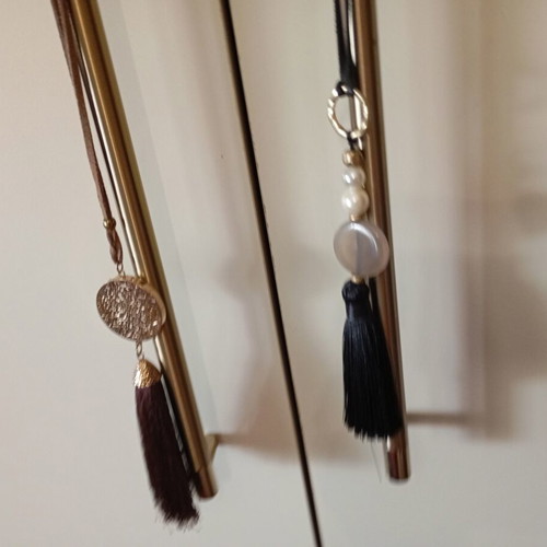 Handmade long necklaces new, black and brown
