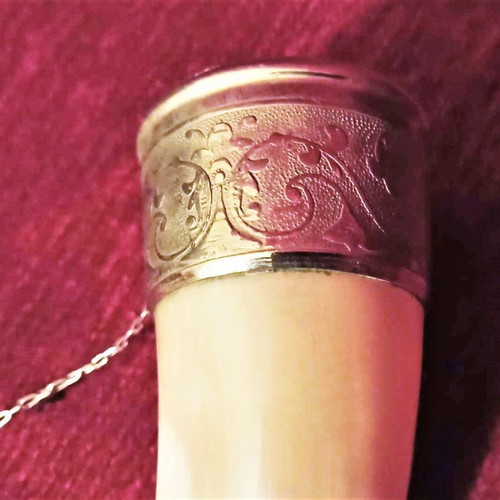 Traditional Russian handmade bull horn cups 1930 like new
