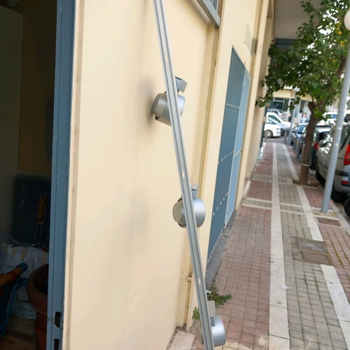 Lighting bars used, set of 2, length 215 centimeters