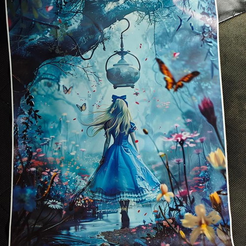 Canvas print Alice in Wonderland 30x40 like new