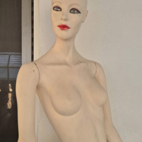 Vintage display mannequin used with metal base, 70s-80s style