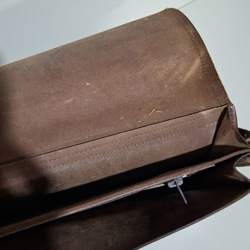 Women's leather shoulder bag used, handmade from high-quality leather